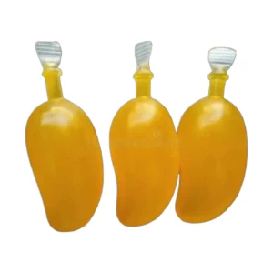 Mango Shaped Fruit Drink product in mango-shaped container