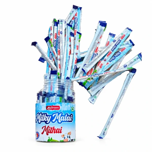 Rabdi Pipes jar and printed wrappers on a white background